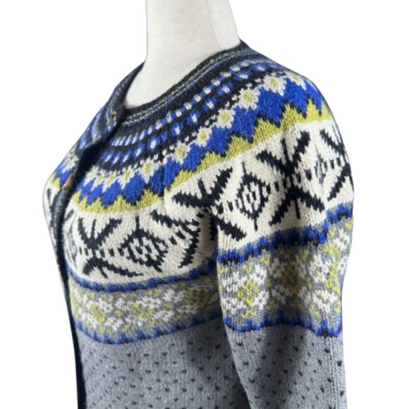 Heartloom Sylvia Cardi Fair Isle Scandi Girl Nordic Hygge Cardigan (Size L) - Picture 5 of 16